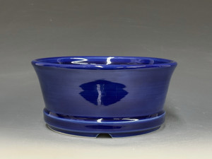 Bonsai Pot, deep round, handmade by Iker Bonsai Pots, 7 1/8" dia 26232