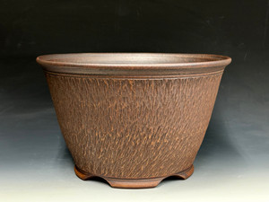 Bonsai Pot, Cascade, Unglazed,  Textured,  11 3/4" dia 26250