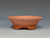 Bonsai Pot, unglazed stoneware high fire natural red clay, 6” 24504