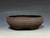 Bonsai Pot, Unglazed,  Textured,  Dark Chocolate Brown Clay, 6" 26146