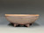 Bonsai Pot, Unglazed,  Textured, Cloud Feet,  10 1/2" dia 25497