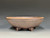 Bonsai Pot, Unglazed,  Textured, Cloud Feet,  10 1/2" dia 25497