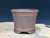 Bonsai Pot, Unglazed,  Textured,  Semi Cascade, 4 3/4" dia 25654