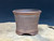 Bonsai Pot, Unglazed,  Textured,  Semi Cascade, 4 3/4" dia 25654