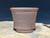 Bonsai Pot, Unglazed,  Textured,  Semi Cascade, 4 3/4" dia 25654