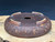 Bonsai Pot, Unglazed,  Textured,  8 5/8" dia 26050