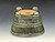Bonsai Pot, Primitive Square, Cloud Feet, 6" across flat sides, 6 ¾" diagonally 26237