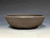 Bonsai Pot, Unglazed textured,  smooth dark chocolate brown clay,  8" 26162