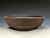 Bonsai Pot, Unglazed textured,  smooth dark chocolate brown clay,  8" 26162