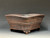 Bonsai Pot, Unglazed primitive Square, Cloud Feet,   8 3/8" across flat sides, 9 1/2" diagonally,  26235