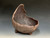 Bonsai Pot, Crescent Moon, Unglazed Primitive, 7 ½" bowl, 8 ½" overall height,  26265