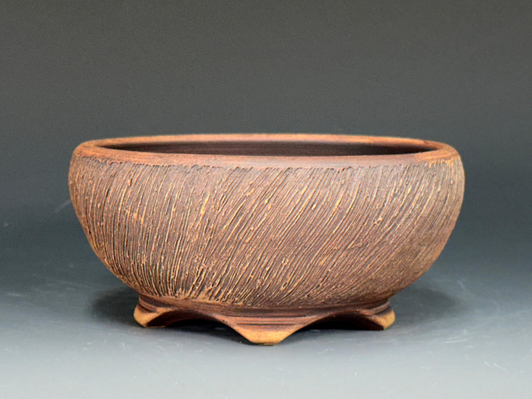 Bonsai Pot, Unglazed, Textured, 5" 23707