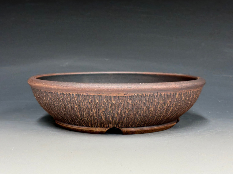 Bonsai Pot, Unglazed,  Textured,  7 3/8" 25606