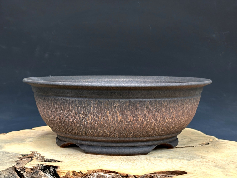 Bonsai Pot, Unglazed,  Textured,  11 1/4" dia 26075
