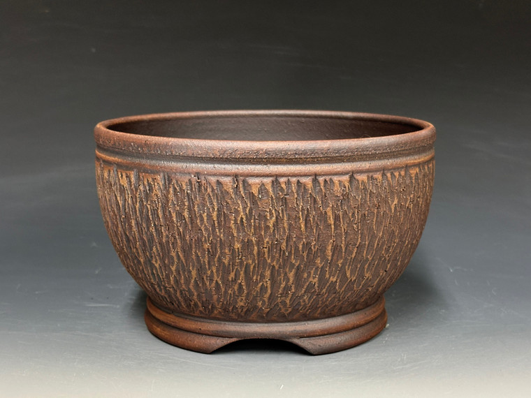 Bonsai Pot, Textured, Unglazed Semi Cascade, 6 ¾" 26246