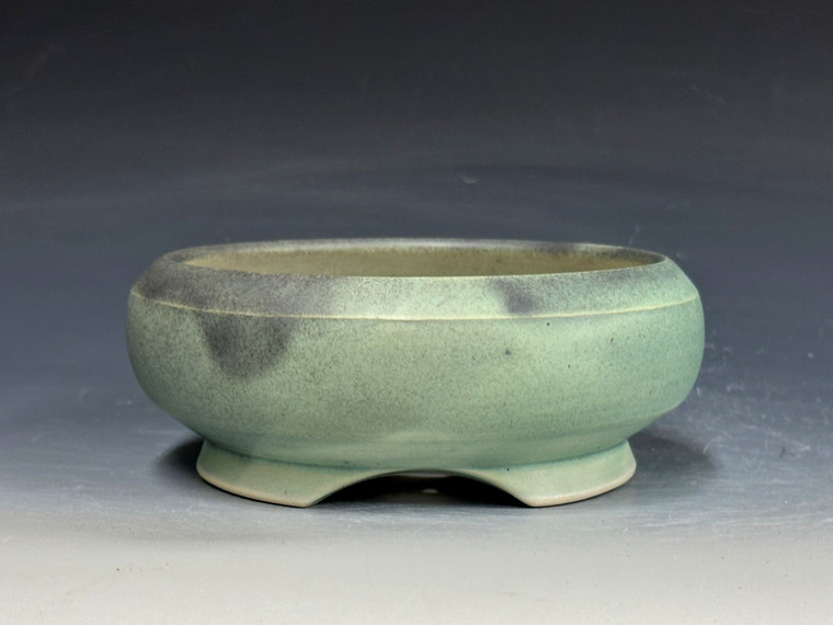 Bonsai Pot, textured, handmade by Iker Bonsai Pots, 5 1/4" dia 26370