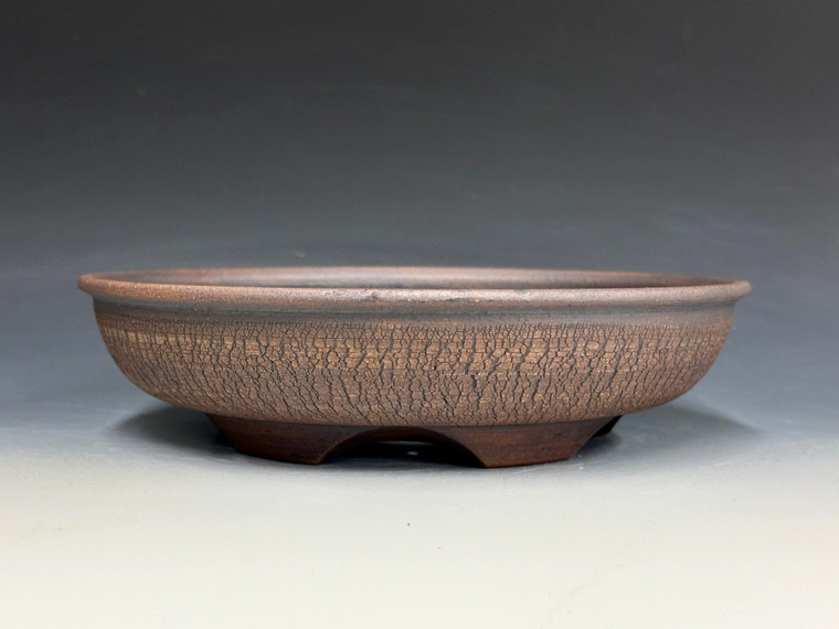 Bonsai Pot,  Cracked Finish, Unglazed,  8 7/8" 26322