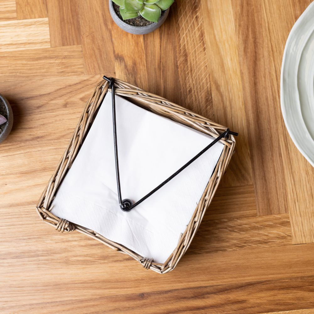 Wrenbury Willow Napkin Holder UK Napkins Holder with Weight