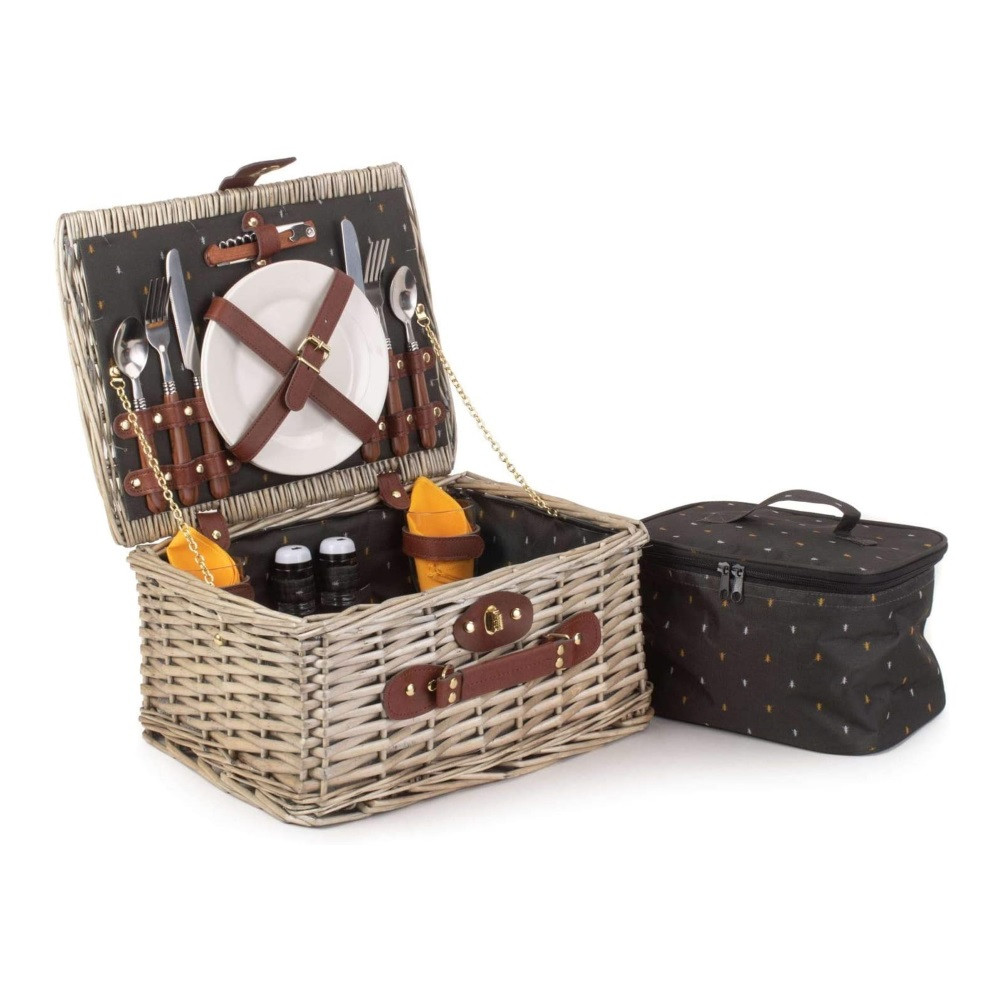 Wrenbury Fitted Chiller Compartment Picnic Hamper for Two People in