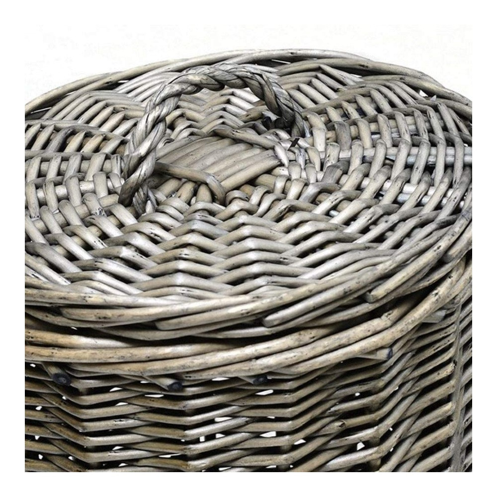 Wrenbury Antique Willow Toilet Roll Holder Basket Wicker Storage to