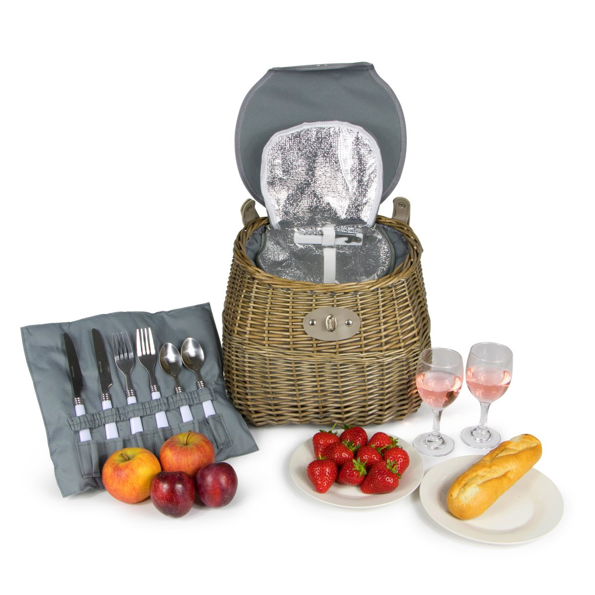 Wrenbury Creel Picnic Hamper for 2 People Picnic Basket & Accessories