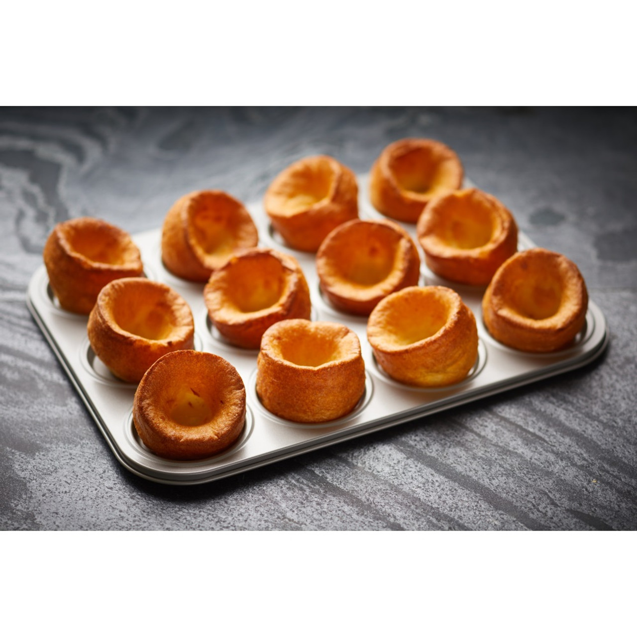 Wrenbury Yorkshire Pudding Pan Tray 4 Cup - Large Cup Heavy Gauge Yorkshire  Pudding Tin Baking Pans for Perfect Yorkshires - 10 Year Quality Guarantee