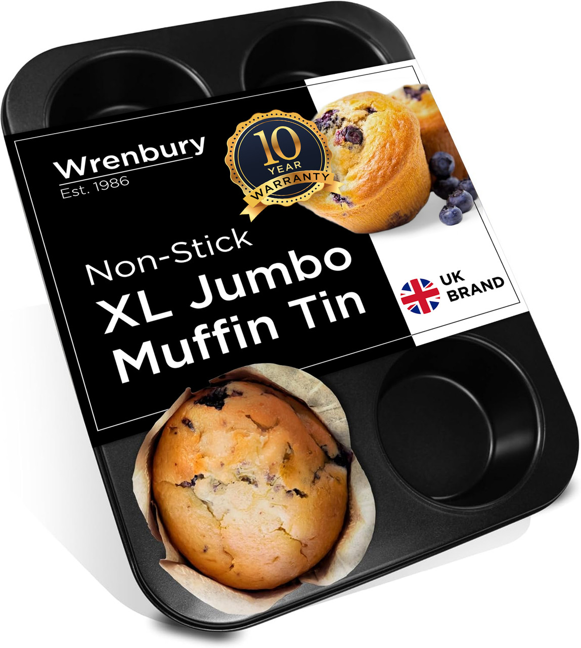 Non-Stick 6 Cup Large Jumbo Muffin Pan Tray