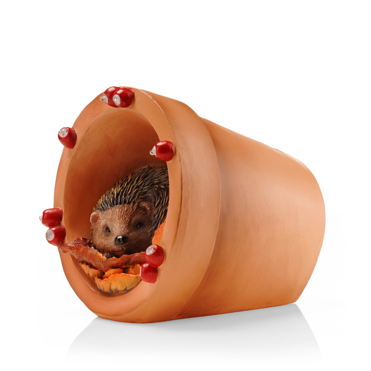 Solar Hedgehog in Plant Pot Ornament