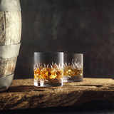 Set of 2 Cut Glass Glenrigg Whiskey Glass with Presentation Box