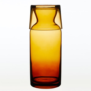 Amber Glass Water Carafe with Glass Tumbler Amber Glass Water Carafe with Glass Tumbler