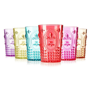 Set of 6  Coloured Highball Acrylic Plastic Tumbler Glasses Set of 6  Coloured Highball Acrylic Plastic Tumbler Glasses