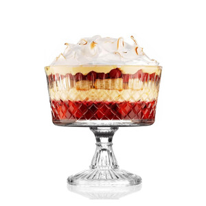Large Glass Trifle Bowl on Stand Large Glass Trifle Bowl on Stand