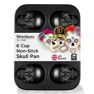 Non-Stick Large Skull Cake Pan 6 Cup Non-Stick Large Skull Cake Pan 6 Cup