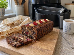 Christmas Cake in the Air Fryer: A Small, Rich Fruit Cake in a 1lb Loaf Tin