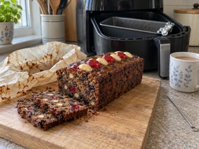 Christmas Cake in the Air Fryer: A Small, Rich Fruit Cake in a 1lb Loaf Tin