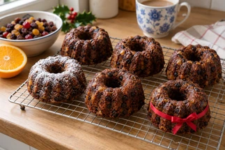 Mini Christmas Cakes: Six Rich Fruit Cakes From One Fluted Tin