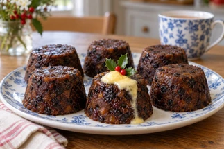 Mini Christmas Puddings in a Muffin Tin (No Pudding Basins Needed)