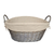 Lined Wash Basket in Willow Grey Wash