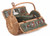 Fitted 18" Tweed Barrel Willow Picnic Hamper for 2 with Chiller Compartment