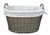 Willow Wash Laundry Clothes Basket with Lining 53cm