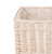 Antique White Wash Willow Storage Basket Rectangle 37cm x 24cm
