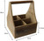 4 Bottle Carrier Carrying Basket Oak Effect Wooden 4 Bottle Carrier Carrying Basket Oak Effect Wooden