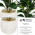 Artificial Rubber Plant in White Geometric Pot