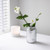 Silver Splatter Metallic Ribbed  Vase