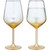 Set of 2 Gold Spray Wine Glasses