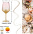Set of 2 Blush Pink Spray Wine Glasses
