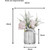 Artificial Christmas Flower Arrangement with Silver Vase