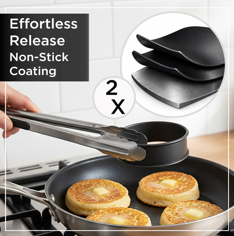 Non-Stick Crumpet Rings Set of 4 — Made in England