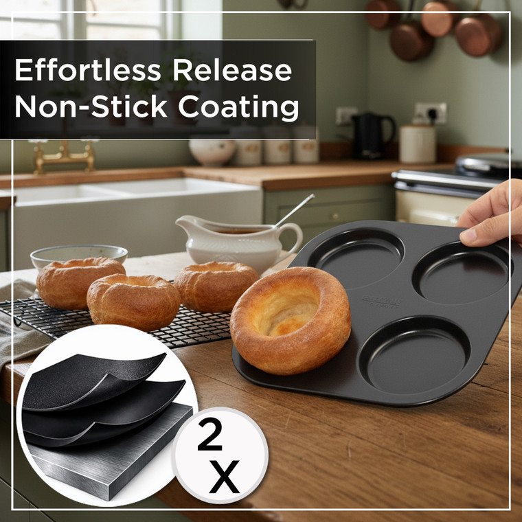 4 Cup Non-Stick Yorkshire Pudding Tray