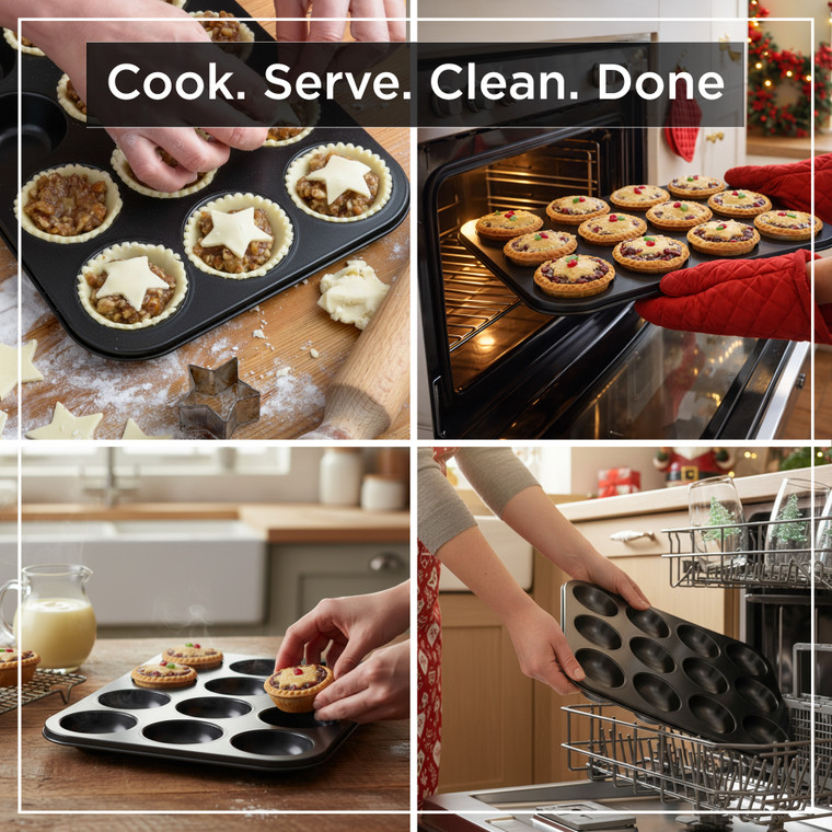 12 Cup Rounded Base Mince Pie Baking Tray